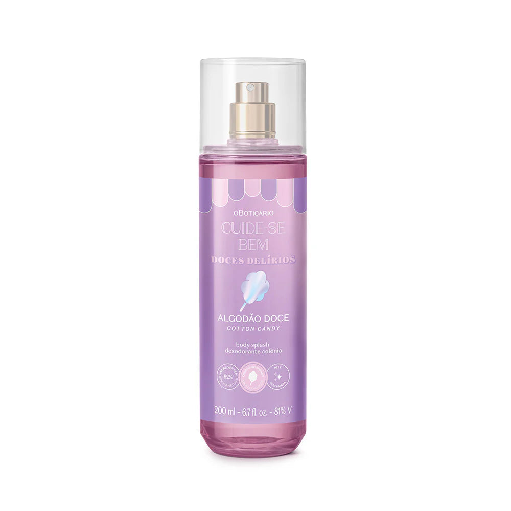 Body Splash Cuide-se bem - Doces Delírios Algodão Doce 200ml