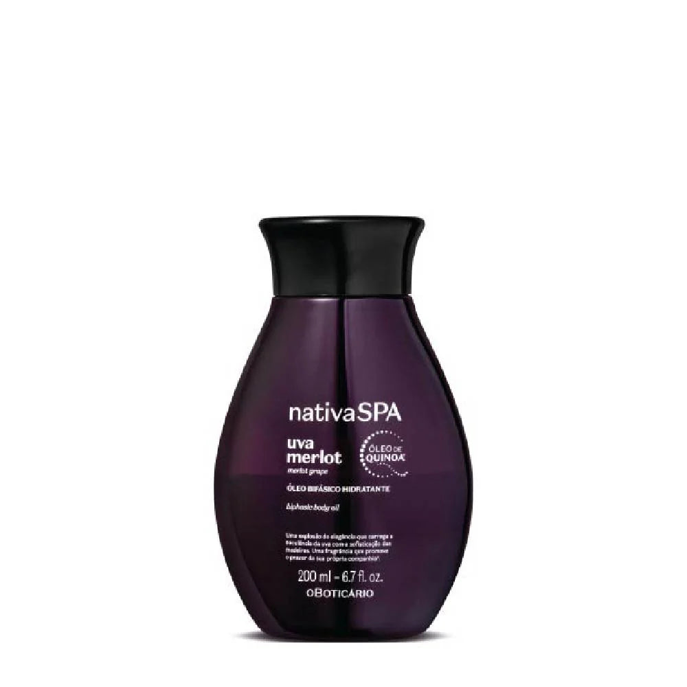 Óleo Bifásico Hidratante Corporal Nativa Spa Uva Merlot, 200ml