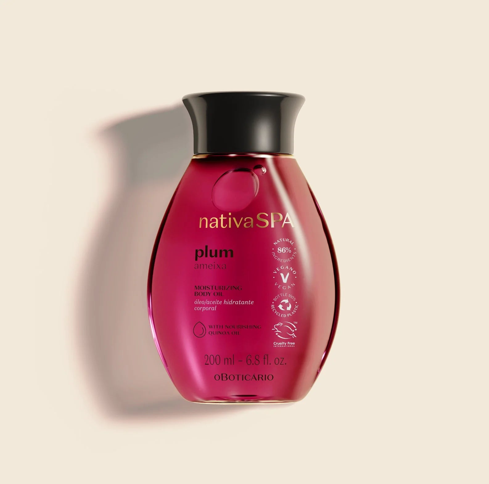Óleo Hidratante Nativa Spa Ameixa, 200ml